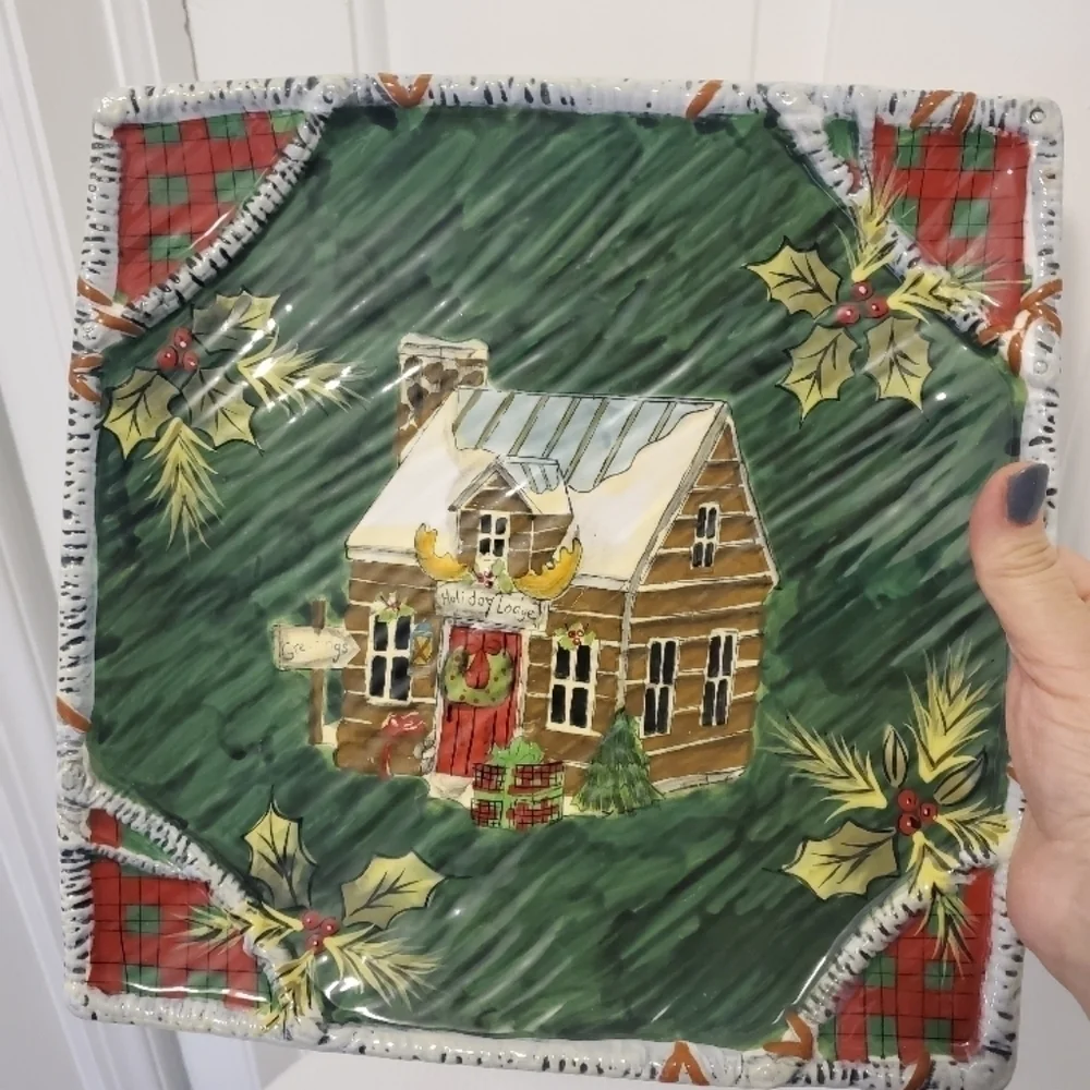 Certified International, Susan Winget Holiday Lodge Serving Plate 11.5